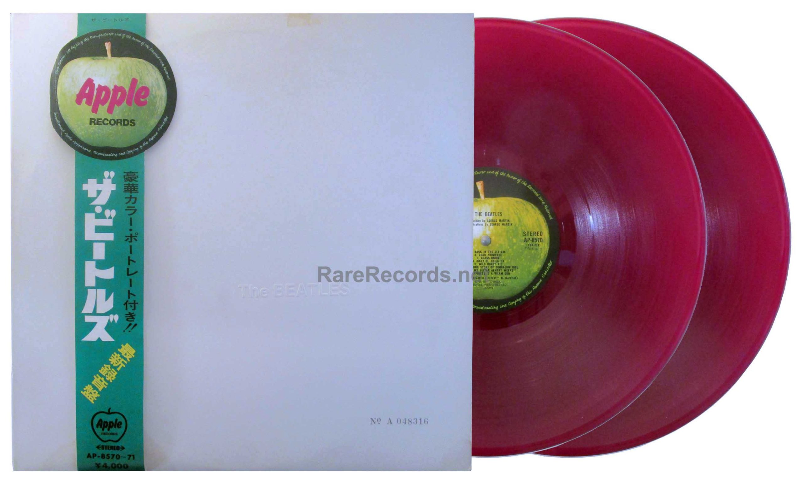 Beatles – White Album 1968 Japan 2 LP red vinyl with numbered